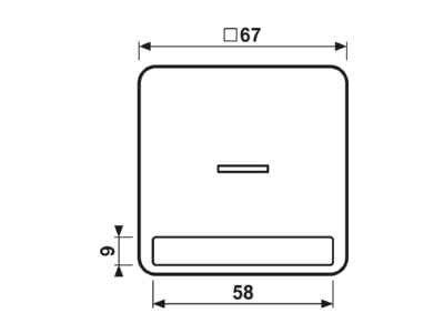Ma�zeichnung Jung CD 590 NAKO5 WW Wippe Licht  Schriftf aws fuer Taster