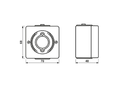 Ma�zeichnung Jung 637 14 W Lichtsignal o Haube E14 Gewinde