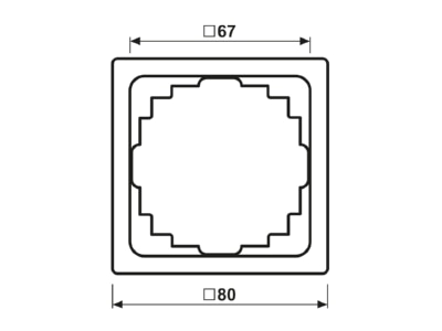 Ma�zeichnung Jung CD 581 K GN Rahmen 1 fach gn waage senkrecht
