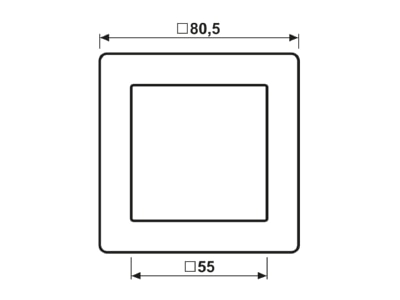 Ma�zeichnung Jung AS 590 Abdeckung ws fuer Taster