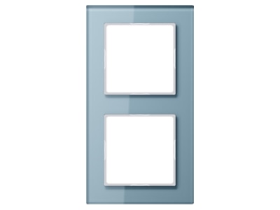 Produktbild Jung AC 582 GL BLGR Glasrahmen 2 fach bl gr waage senkrecht