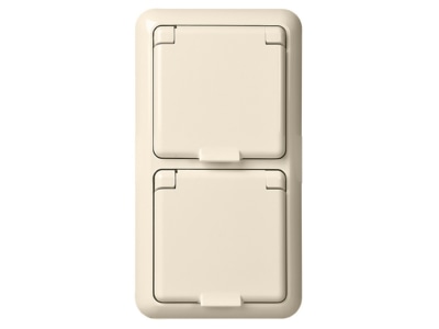Produktbild 1 Elso 225414 UP Steckdose 2 fach IP44 reinweiss
