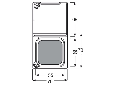 Dimensional drawing Busch Jaeger 2118 GKSL 32 Adapter cover frame