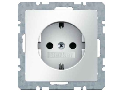 Produktbild 1 Berker 41436089 SCHUKO Steckdose polarweiss samt