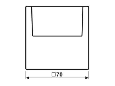 Dimensional drawing Jung ES 2990 CARD Cover plate for switch push button