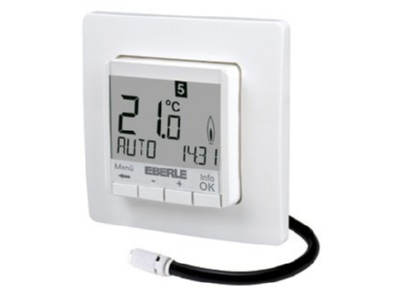 Product image Eberle FIT 3 L   weiss Room clock thermostat
