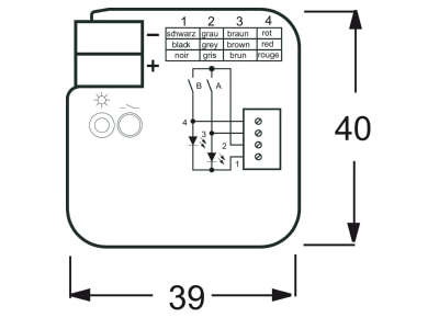 Dimensional drawing Busch Jaeger 6119 20 Binary input for home automation 2 ch