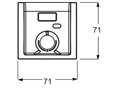 Dimensional drawing Busch Jaeger 1795 TA 775 Cover plate for switch black
