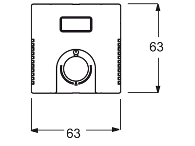 Dimensional drawing Busch Jaeger 1795 TA 885 Cover plate for switch black