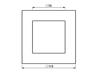 Ma�zeichnung Jung LSP 981 GL WW Glasrahmen 1 fach aws waage senkrecht
