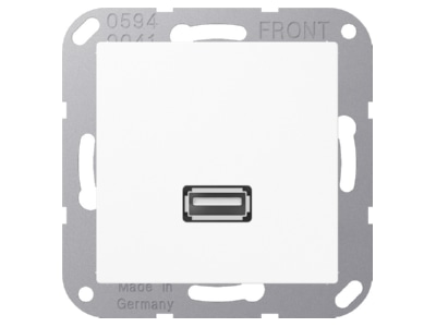 Produktbild Jung MA A 1122 WW Multimedia Anschluss aws USB m Tragring