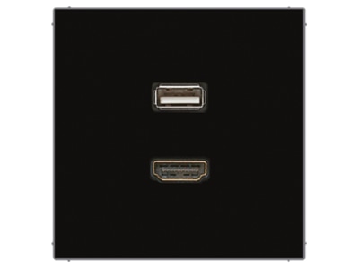 Produktbild Jung MA LS 1163 SW Multimedia Anschluss sw HDMI USB m Tragring