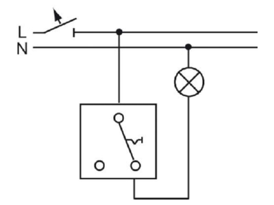 Connection diagram 3 Busch Jaeger 2000 6 UJ 01 3 way switch  alternating switch 

