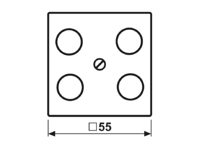 Ma�zeichnung Jung A 561 4 SAT1 MO Abdeckung mokka f 4 Loch SAT TV Dose