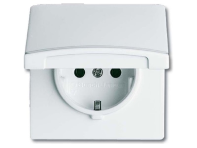 Produktbild Busch Jaeger 20 EUGK 34 101 Schuko Steckdoseneinsatz IP44 alpinweiss