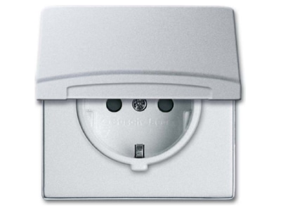 Produktbild Busch Jaeger 20 EUGKB 33 101 Schuko Steckdoseneinsatz IP44 alusilber