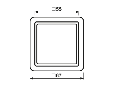 Mazeichnung Jung 561 Z 5 Zwischenrahmen f  Geraete 55x55mm