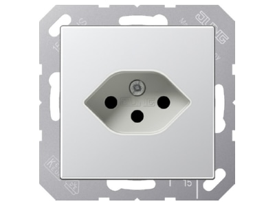 Produktbild Jung A 1520 13 BF SEV AL Steckdose alu Schweizer Norm