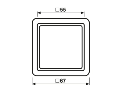 Dimensional drawing Jung CD 561 Z5 WW Frame 1 gang white