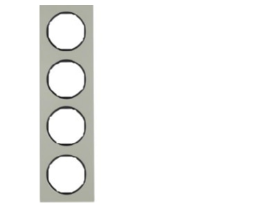 Product image 1 Berker 10142204 Frame 4 gang stainless steel
