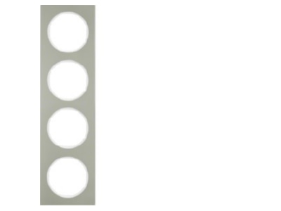 Product image 1 Berker 10142214 Frame 4 gang stainless steel
