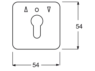 Mazeichnung Busch Jaeger 2557 PZ 214 101 Zentralscheibe aws f Profilhalbzylinder