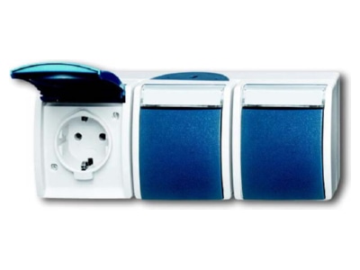 Produktbild Busch Jaeger 2300 3 EWN 53 Schuko Steckdose 3f  waagerecht