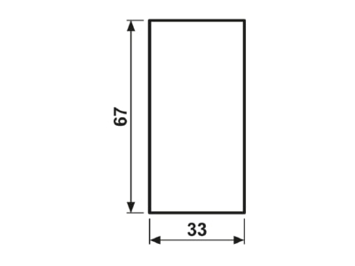 Ma�zeichnung Jung CD 50NALG Abdeckung in Tastenfarbe 33x66mm