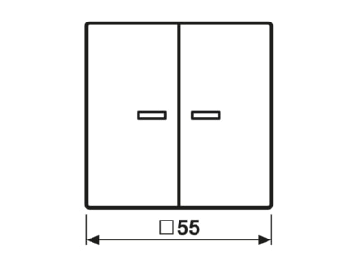 Ma�zeichnung Jung A 595 BF KO5 ANM Wippe 2 fach bel  anthrazit matt