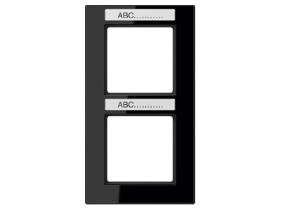 Produktbild Jung AC 582 BFNA SW Rahmen 2 f Schriftf  senkr schwarz