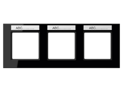 Produktbild Jung AC 5830 BFNA SW Rahmen 3 f Schriftf waager schwarz