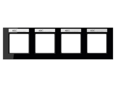 Produktbild Jung AC 5840 BFNA SW Rahmen 4 f Schriftf waager schwarz
