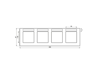 Ma�zeichnung Jung AC 5840 BFNA SW Rahmen 4 f Schriftf waager schwarz