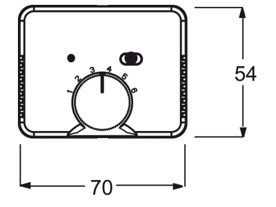 Dimensional drawing Busch Jaeger 1795 HKEA 24G Cover plate for switch white
