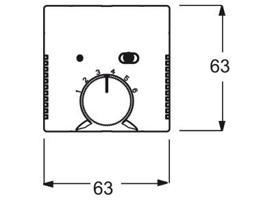Dimensional drawing Busch Jaeger 1795 HKEA 866 Cover plate for switch stainless steel