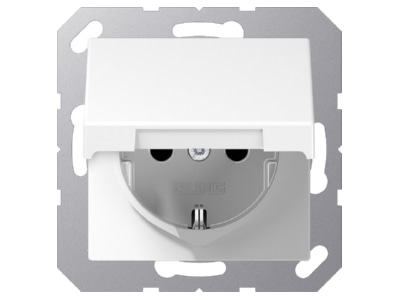 Produktbild Jung A 1520 KIKL WW SCHUKO Steckdose 16A 250V Klappdeckel