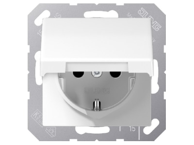 Produktbild Jung AS 1520 BFKIKL WW SCHUKO Steckdose 16A 250V Klappdeckel