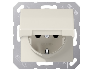 Produktbild Jung AS 1520 NKL SCHUKO Steckdose 16A 250V Klappdeckel