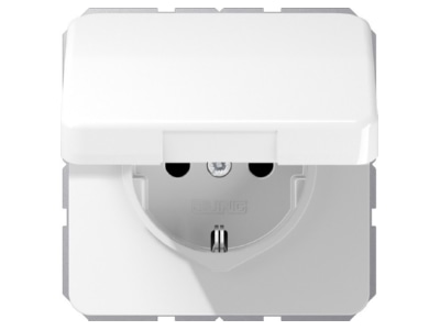 Produktbild Jung CD 1520 BFKIKL WW SCHUKO Steckdose 16A 250V Klappdeckel