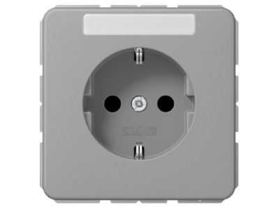 Produktbild Jung CD 1520 BFNA GR SCHUKO Steckdose 16A 250V mit Schriftfeld