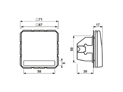 Dimensional drawing Jung CD 1520 BFNAKL GN Socket outlet  receptacle