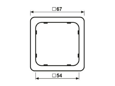 Ma�zeichnung Jung CD AT 581 Z WW Zwischenrahmen aws zur Installation