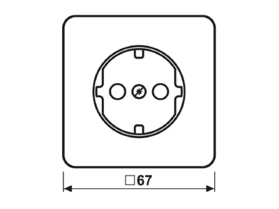 Ma�zeichnung Jung CD1520PLWW Zentralplatte fuer SCHUKO Steckdose