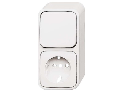 Product image Busch Jaeger 2601 6 2300EAPW500 Combination switch wall socket outlet
