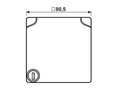 Dimensional drawing Jung AS 581 BFKLSL Frame 1 gang cream white