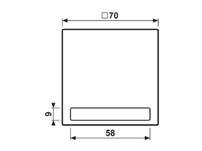 Dimensional drawing Jung LS 990 BFNAKL LG Frame 1 gang grey