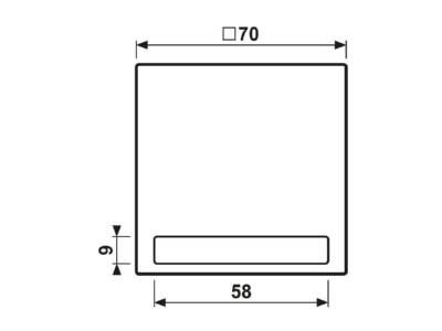 Dimensional drawing 1 Jung LS 990 BFNAKL RT Frame 1 gang cream white
