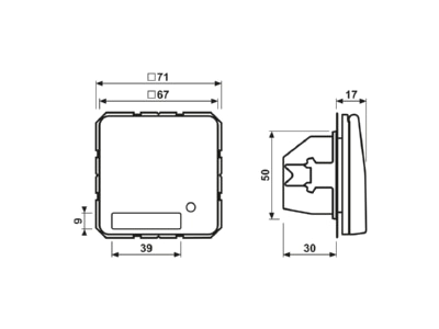 Dimensional drawing Jung CD 1520 NAKLKO RT Socket outlet  receptacle 