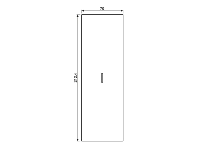 Dimensional drawing Jung ES 2993 KO5 P Cover plate for switch push button