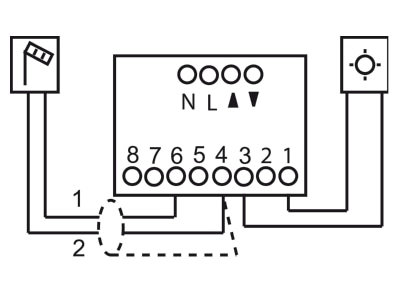 Wiring plan 1 Busch Jaeger 6482 Brightness sensor
